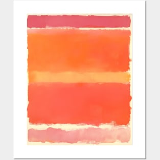 Abstract Pink and Orange Posters and Art